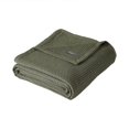 thumbnail image 1 of Eddie Bauer EB Solid Waffle Blanket Color: Green Size: KING, 1 of 4