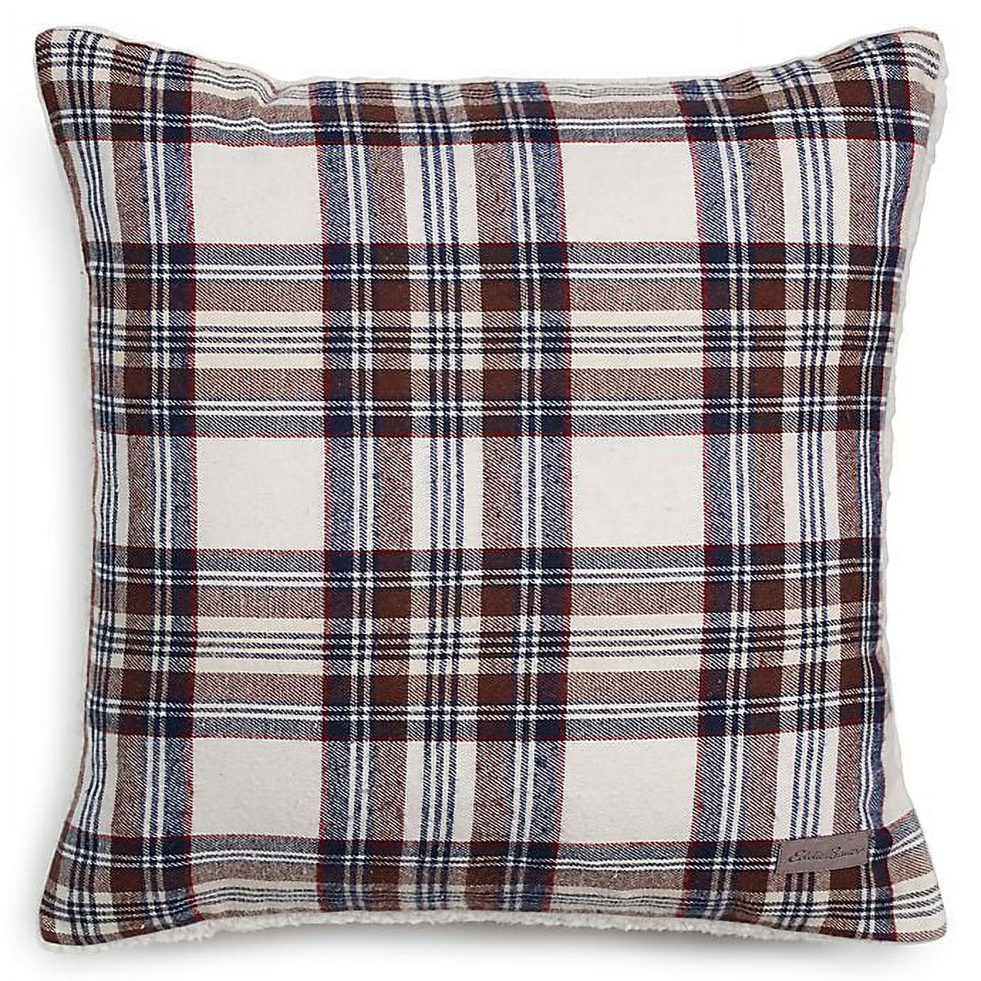 Eddie Bauer Edgewood Plaid Red/Brown Square Pillow