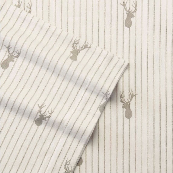 Eddie Bauer Flannel Sheet Set Color: Beige Size: TWIN SET