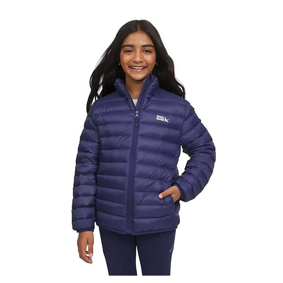 Eddie Bauer Girl's Down Packable Jacket in Navy Size XL 14/16