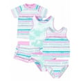 thumbnail image 1 of Eddie Bauer Girls 4 Piece Reversible Swimsuit Set (as1, Alpha, l, Regular, Begonia Pink), 1 of 3