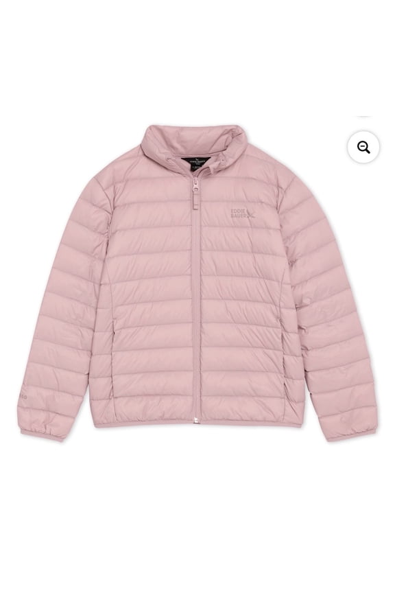 Girls Puffer Jacket (Pink, L-10/12)