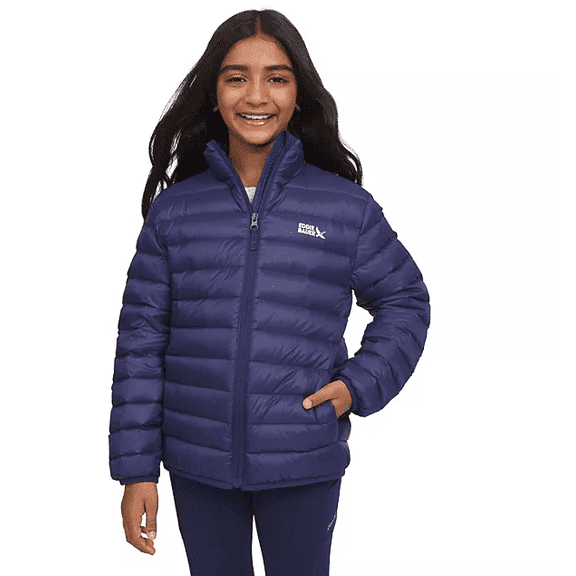 Eddie Bauer Girls Packable Jacket Blue Medium 7/8