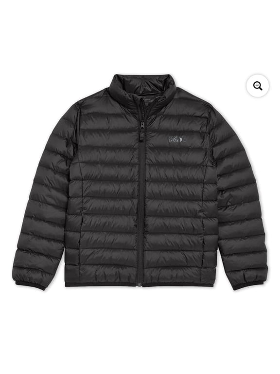 Boys Puffer Jacket (Black, L 10/12)