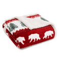 thumbnail image 1 of Eddie Bauer Grizzly Peak Red Ultra Soft Plush Fleece Throw Blanket, 60" X 50", 1 of 6