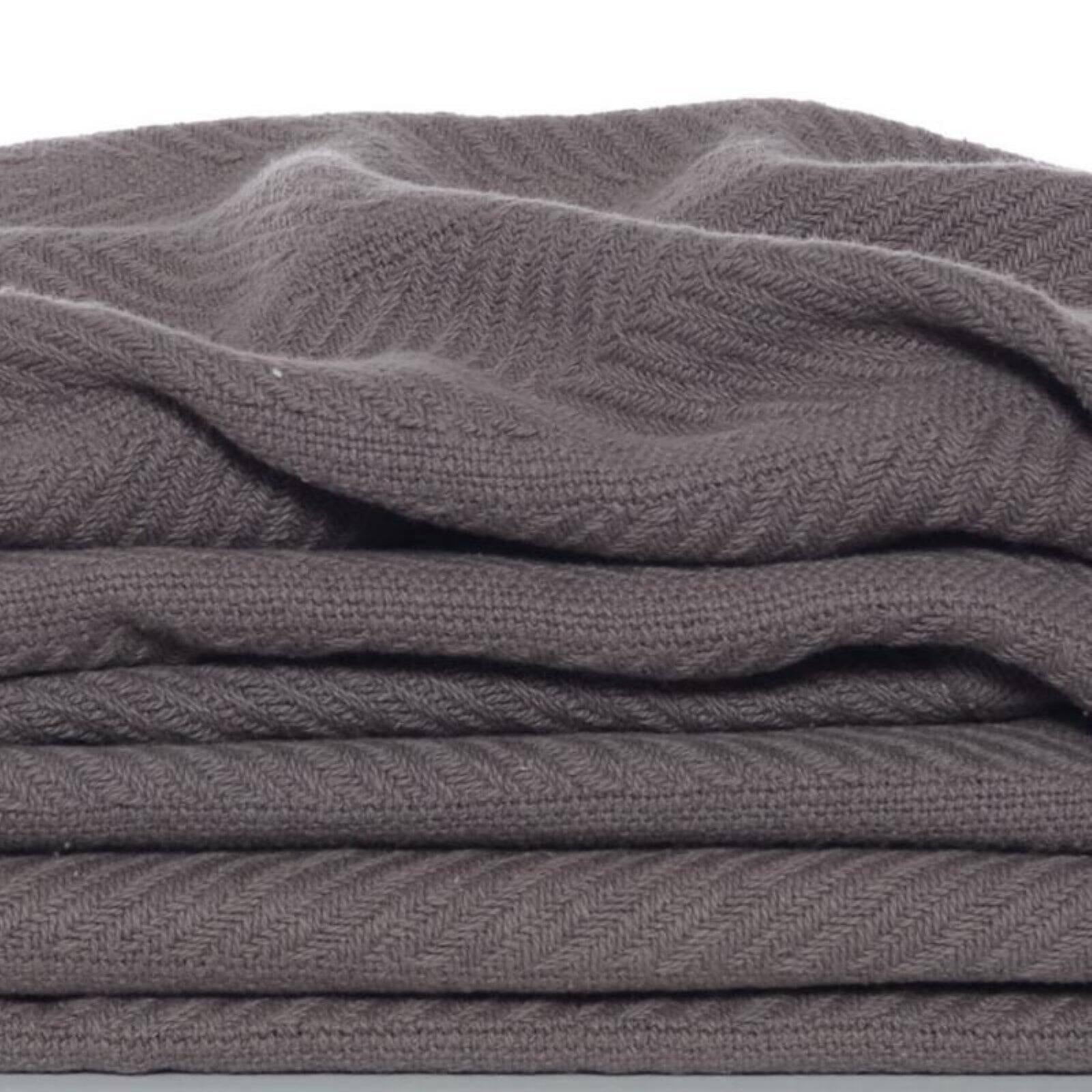 Eddie Bauer Herringbone Cotton Blanket