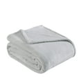 thumbnail image 1 of Eddie Bauer Solid Ivory Soft Plush Blanket Color: Gray Size: FULL/QUEEN, 1 of 4