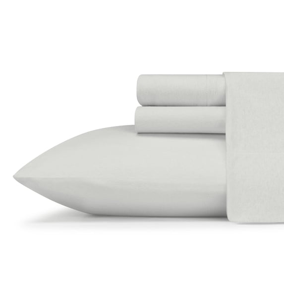 Eddie Bauer Jersey Knit Solid Grey Queen Sheet Set