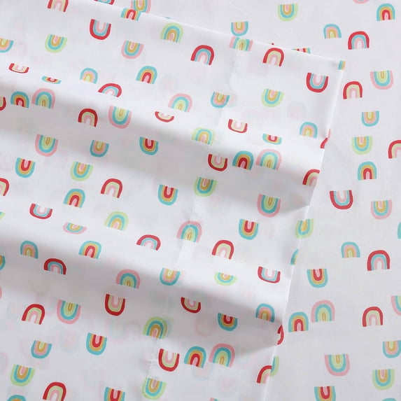 Eddie Bauer Kids Printed Sheet Set with Pillowcases Color: Rainbow Size: QUEEN SET