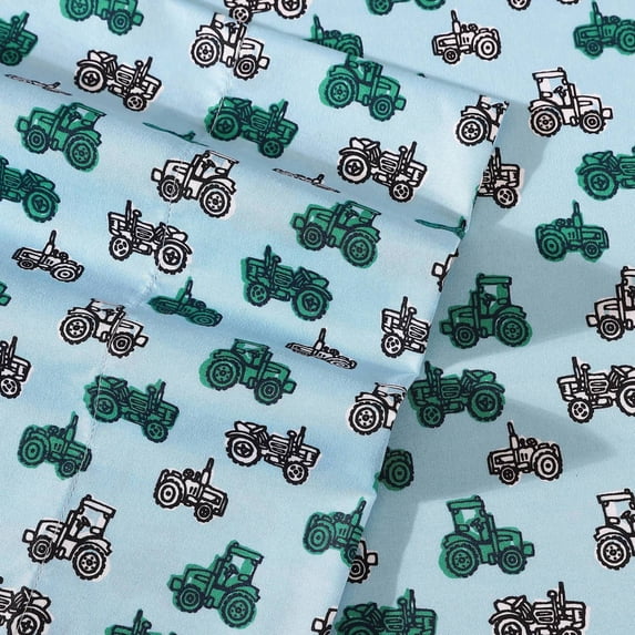 Eddie Bauer Kids Printed Sheet Set with Pillowcases Color: Tractors Size: TWINXL SET