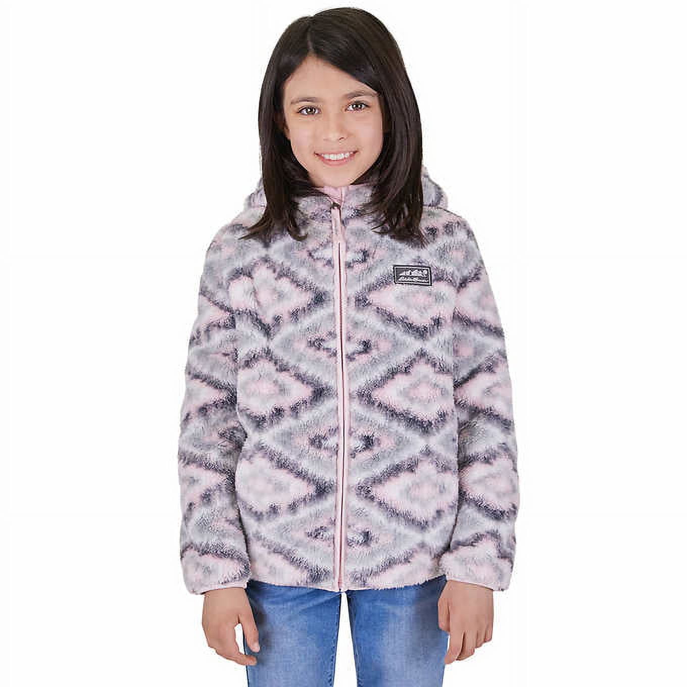 Eddie Bauer Kids Quest Plush Fleece Hooded Jacket - Navy/Olive Colorblock (Large 14/16) 2 thumbnail image