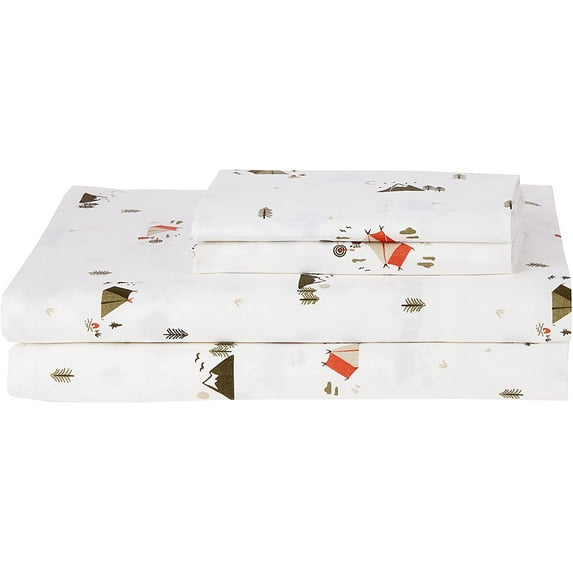 Eddie Bauer Labrador Fields Sheet Set Color: Mountain Camping Size: QUEEN SET