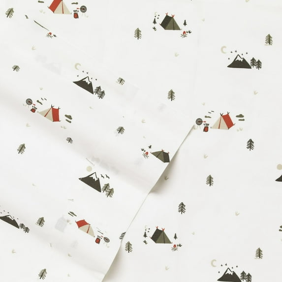 Eddie Bauer Labrador Fields Sheet Set Color: Mountain Camping Size: TWIN SET