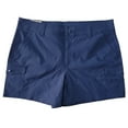 thumbnail image 1 of Eddie Bauer Ladies 5" Inseam 2-Way Stretch Snap-Close Side Cargo Pocket Shorts (Blueprint, 4), 1 of 1