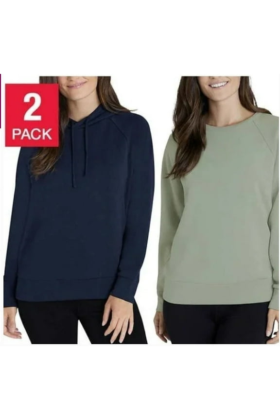 Ladies Crewneck & Hoodie, 2 PK