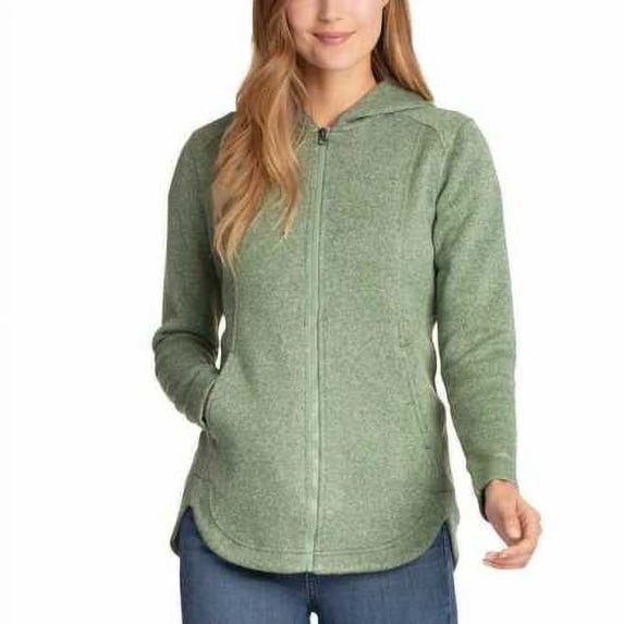 Eddie Bauer Ladies' Full Zip Hooded Jacket, Dusty Sage XS