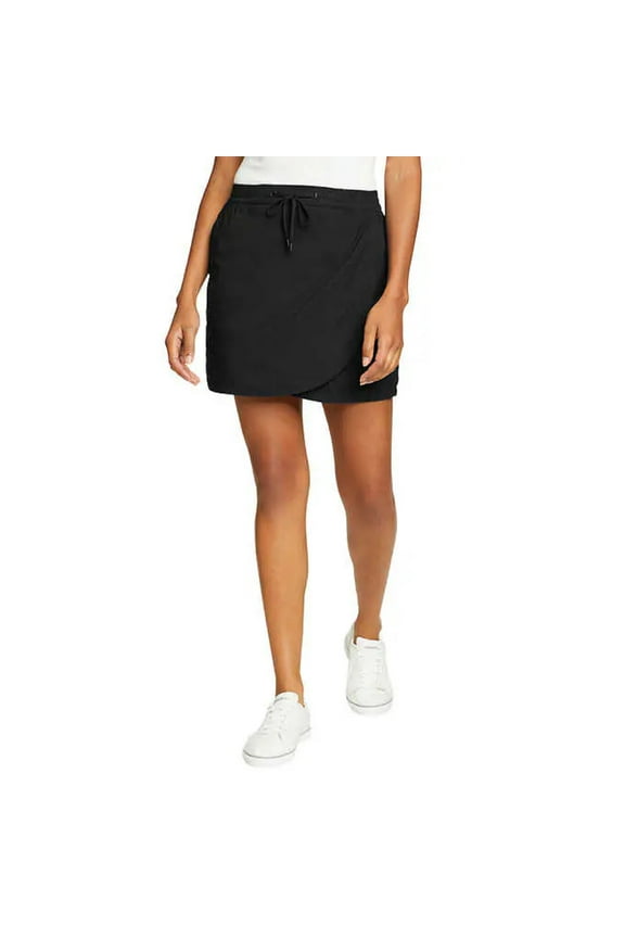 Ladies' Tulip Hem Skort Skirt (Black Large)