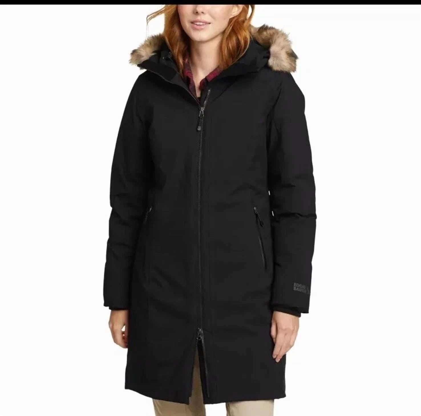 Veste Eddie Bauer Petite Taille Femme Parka Verte Coupe-vent Imperméable Extérieur