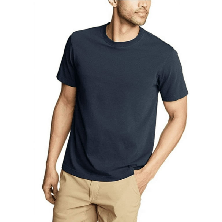 Eddie Bauer Lightweight Soft Comfort Short Sleeve Men's T-shirt (Indigo, XL)