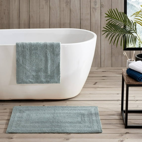 Eddie Bauer Logan Jadeite Cotton Tufted Bath Rug Set