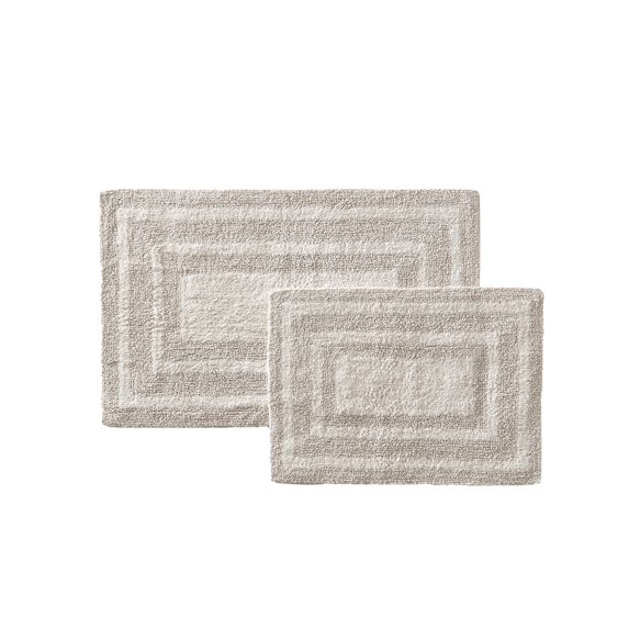 Eddie Bauer Logan Parchment Cotton Tufted Bath Rug Set