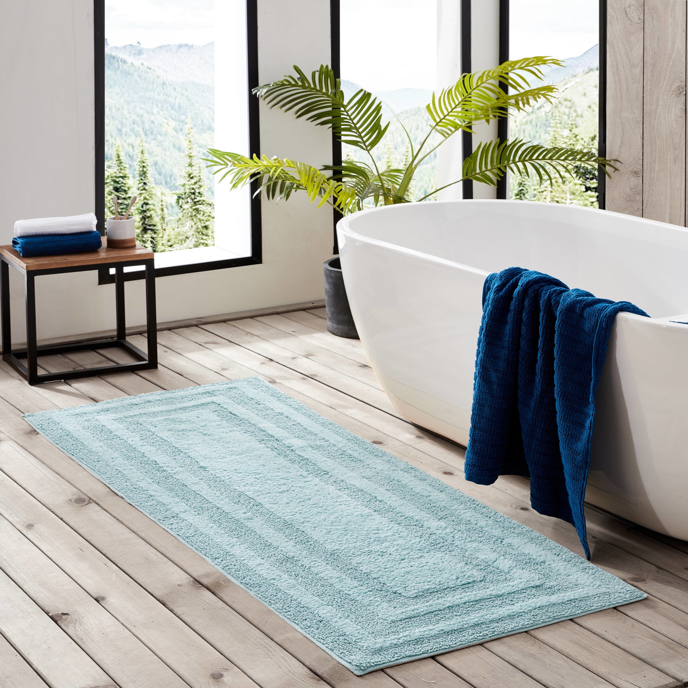 Free Shipping! Eddie Bauer Logan Sea Blue Bath Runner Rug - Walmart.com ...