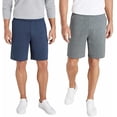 thumbnail image 1 of Eddie Bauer Men's 2-Pack Lounge Shorts (Navy/Dark Grey, 3XL), 1 of 2