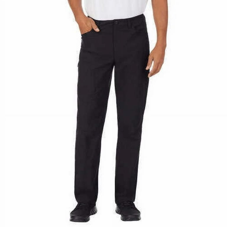 Eddie Bauer Men's 2 Way Stretch UPF 50+ Fleece Lined Tech Pants, Black 36 x  30