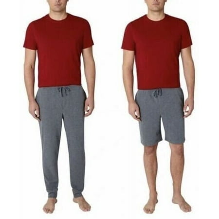 Eddie Bauer Men?s 3-piece Lounge Set 1597906 (Red/Gray, Large)