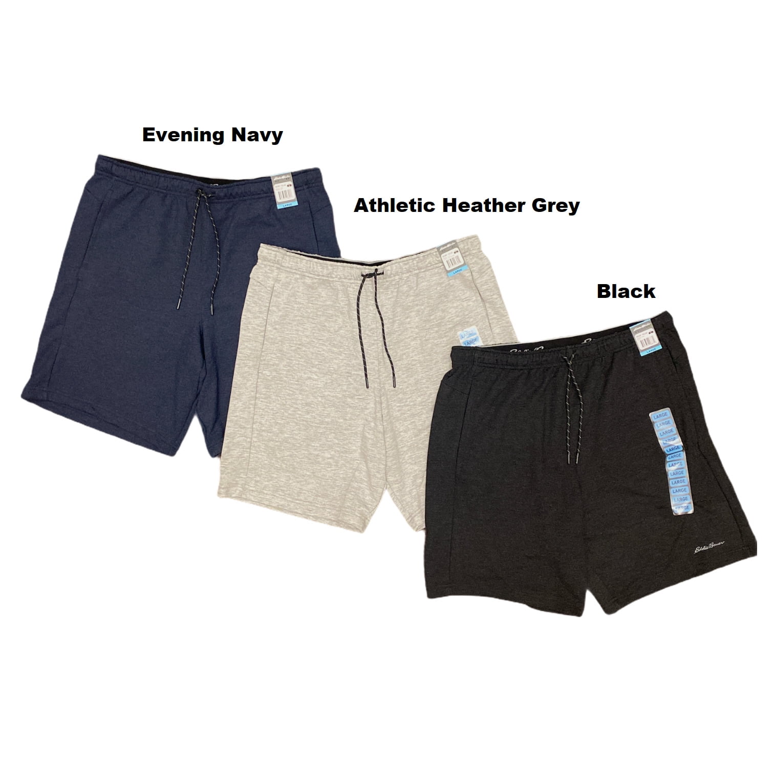 Eddie Bauer Men's Gray Lounge Knit Zipper Pockets Shorts