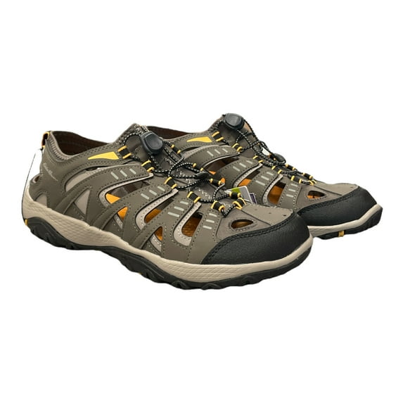 Eddie Bauer Men's Bungee Lace Eastport Breathable Water Shoe Sandals (Brown, 12)