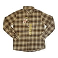 thumbnail image 1 of Eddie Bauer Men's Button Down Long Sleeve Cotton Bristol Flannel (Khaki Plaid, S), 1 of 4