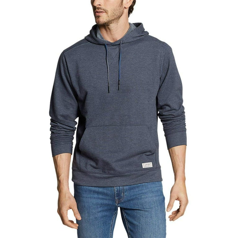 Eddie Bauer Men s Camp Fleece Pullover Hoodie Midnight Htr XL Walmart