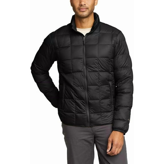 Eddie Bauer Men's CirrusLite Quilted Down Jacket, Black, X-Large, Tall