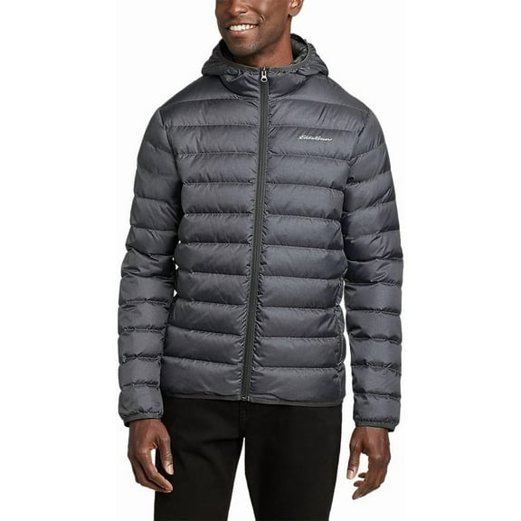 Eddie Bauer Men's Cirruslite Hooded Down Jacket, Dark Smoke, Small