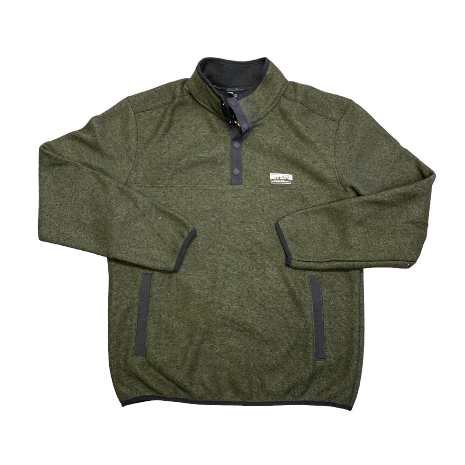 Eddie Bauer Men's Classic Fit Long Sleeve Knit Fleece Sweater (Heather