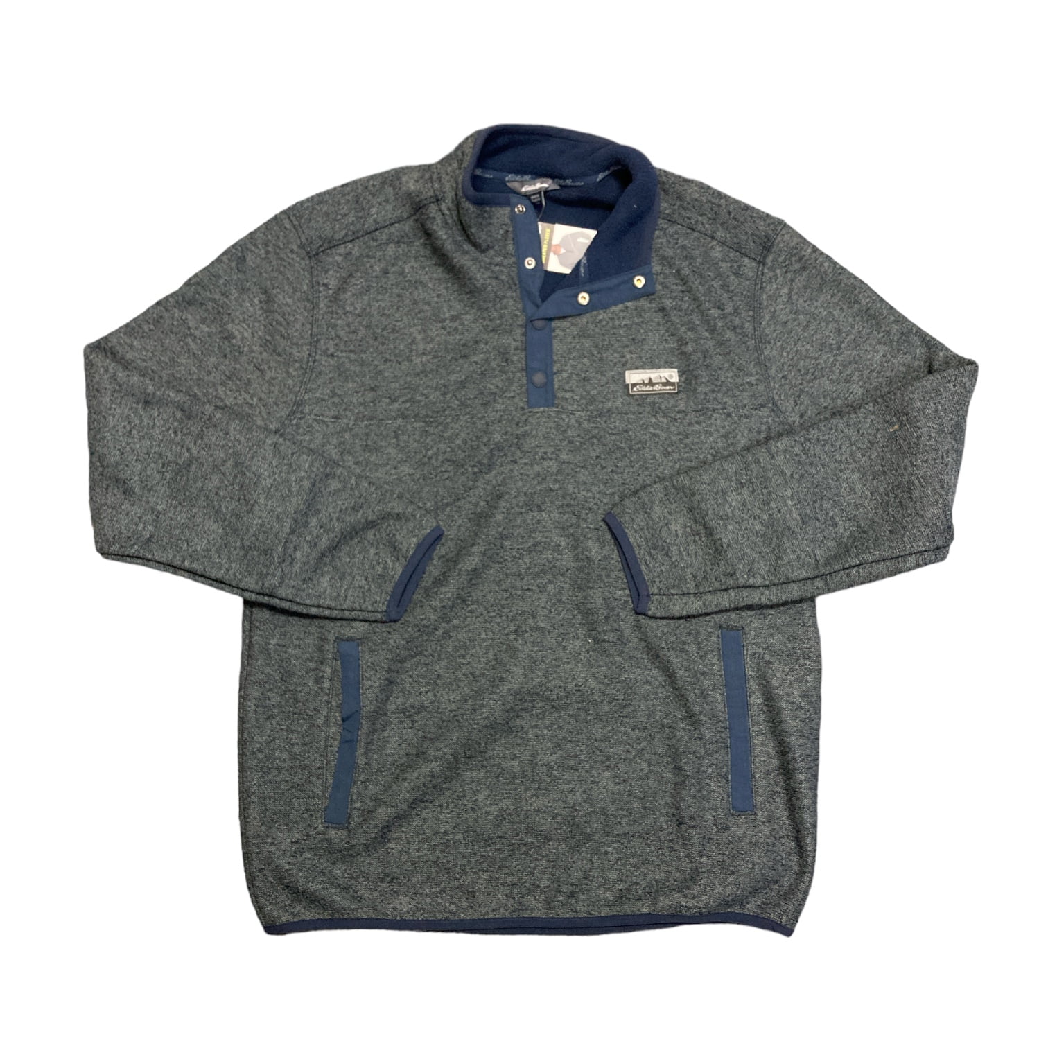 Eddie Bauer Men's Classic Fit Long Sleeve Knit Fleece Sweater (Heather