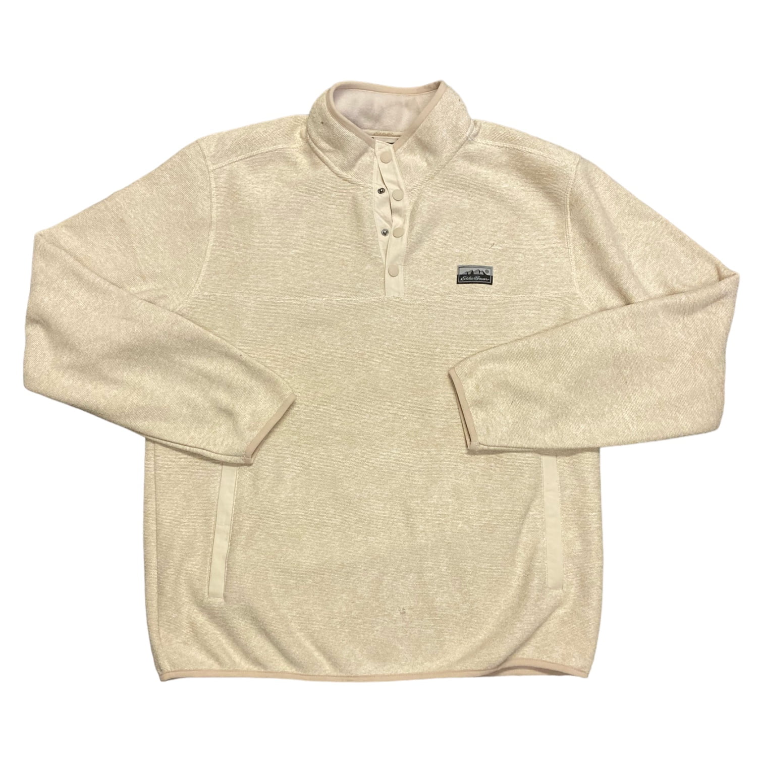 Eddie Bauer Men's Classic Fit Long Sleeve Knit Fleece Sweater (Heather