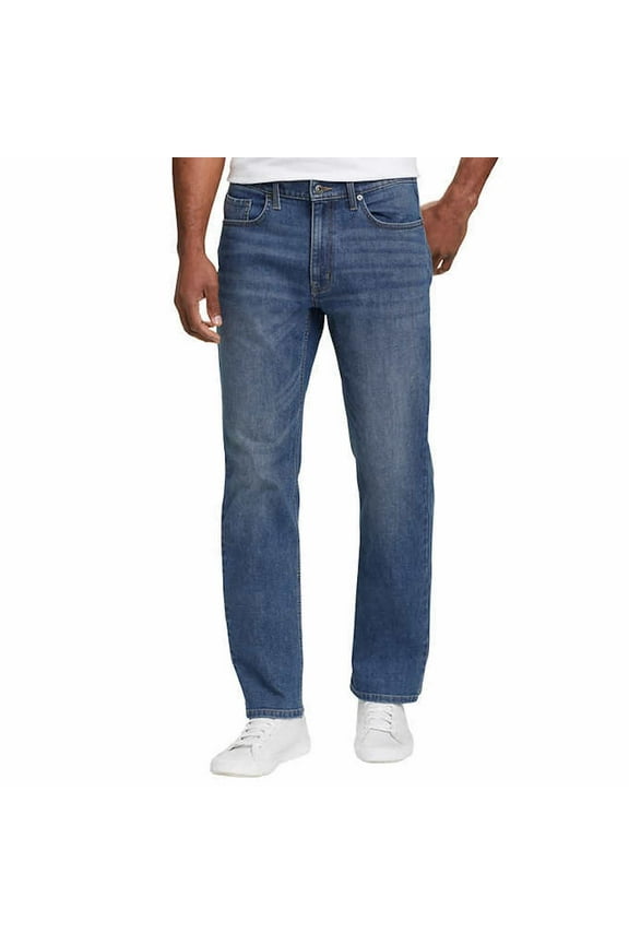Men's Classic Straight Stretch 5 Pocket Denim Jean (US, Waist Inseam, 32, 34, Regular, Regular, Blue)
