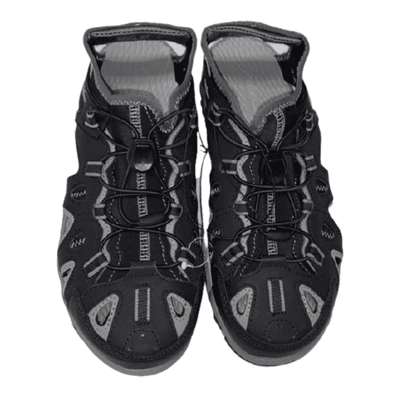 Eddie Bauer Men's Enclosed Toe Bungee Closure Rainer Sandals (Black, 10)