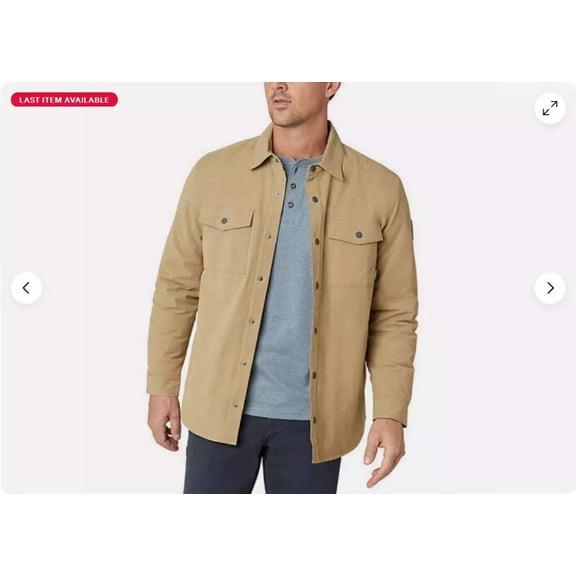 Eddie Bauer Men’s Fleece Lined Jacket (Saddle/Tan, Medium)