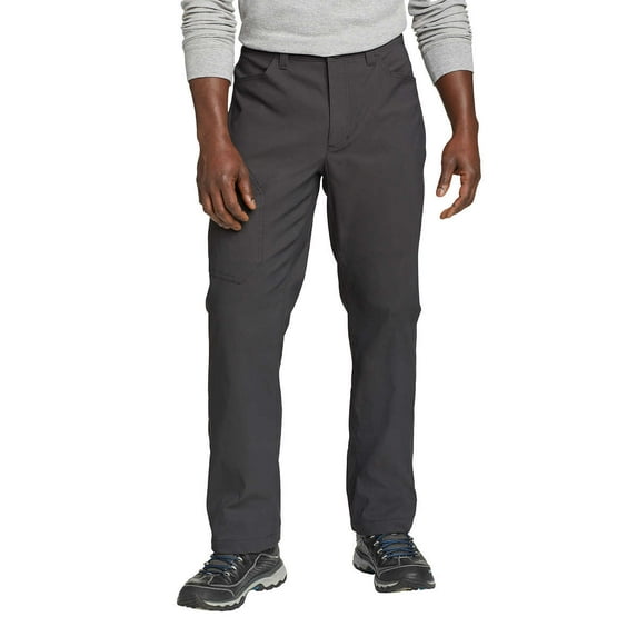 Eddie Bauer Men's Fleece Lined Stretch-Tech Cargo Pants, Dark Smoke 34 x 32