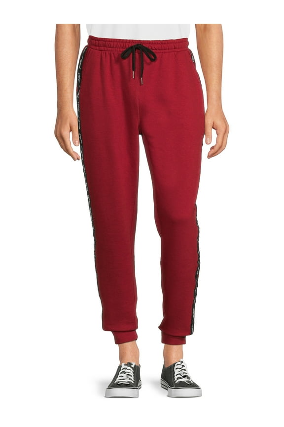 Men's Fleece Logo Stripe Joggers