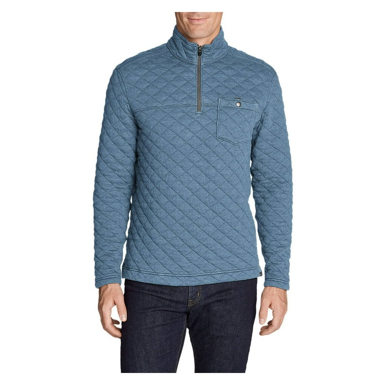 Eddie Bauer Men s Fortify Quilted 1 4 Zip Pullover Walmart