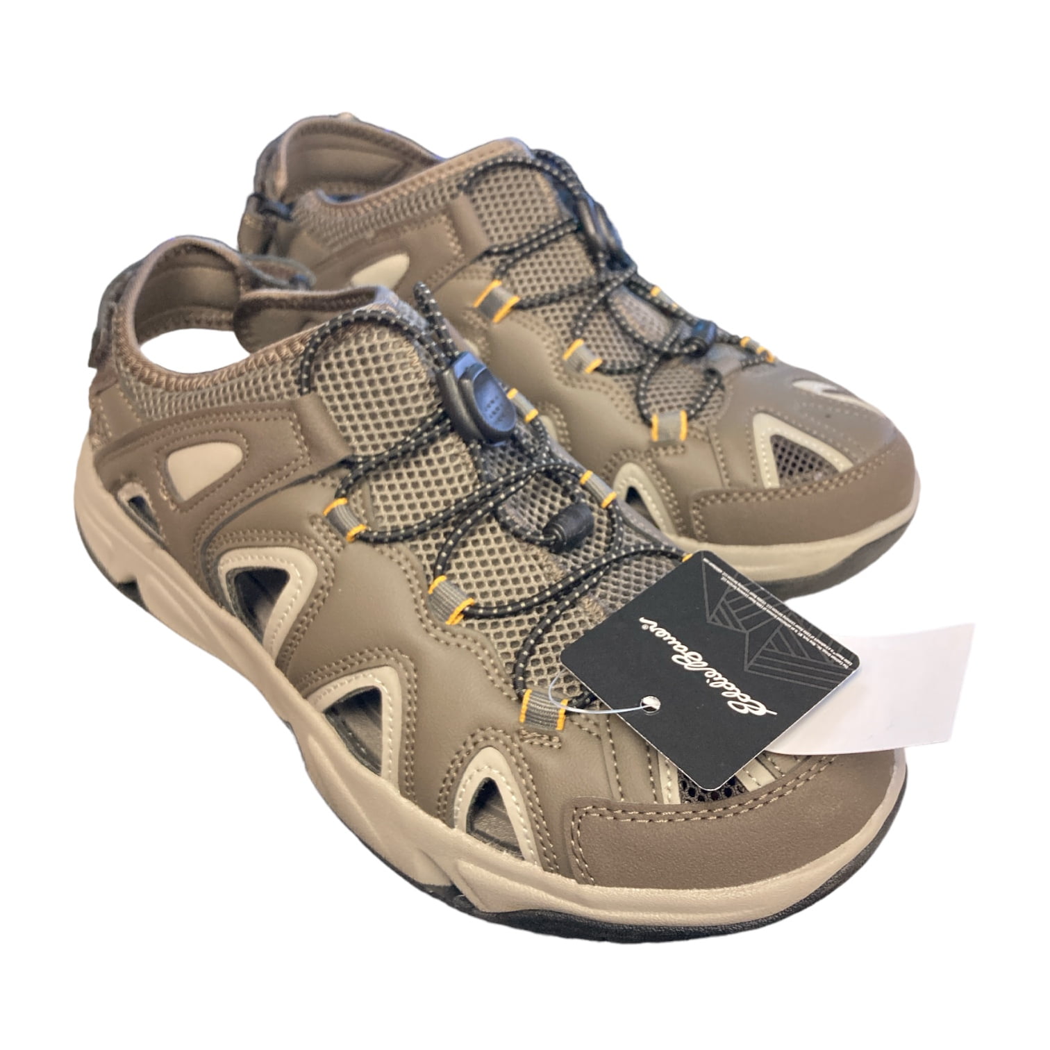 Eddie Bauer Men s Lake Trail Bungee Lace Lightweight Water Sandal Brown 9