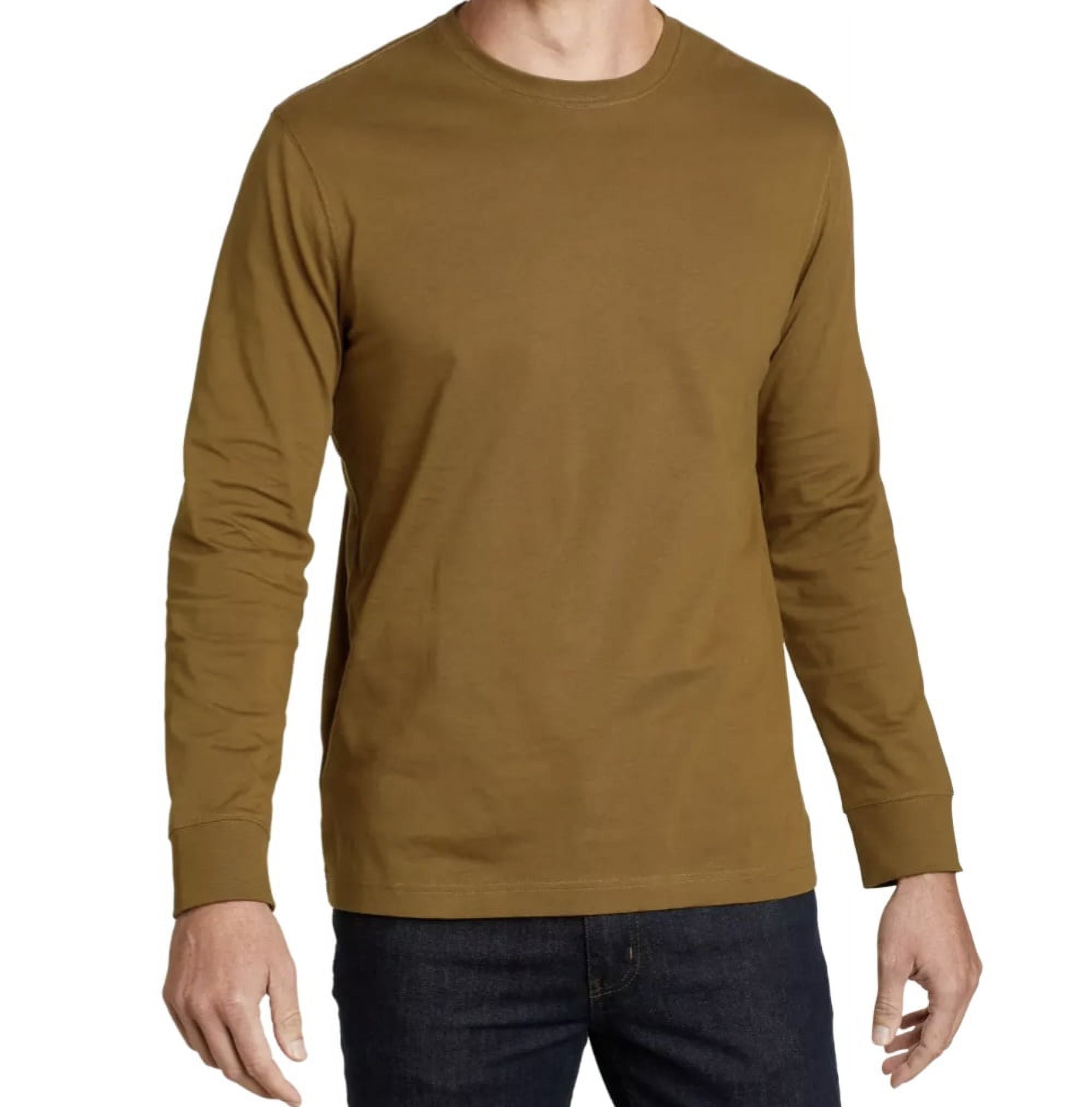 Eddie Bauer Men's Legend Wash Crew neck Full Sleeve 100% Cotton (Bronze ...