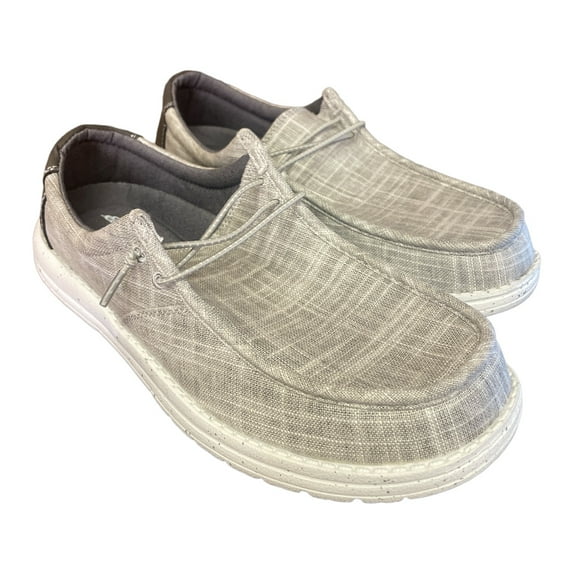 Eddie Bauer Men's Lightweight Easy Slip On Canvas Corbett Loafer (Grey, 7)