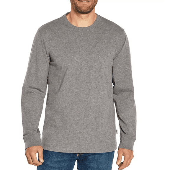 Eddie Bauer Men's Long Sleeve Crew (Grey, Small)