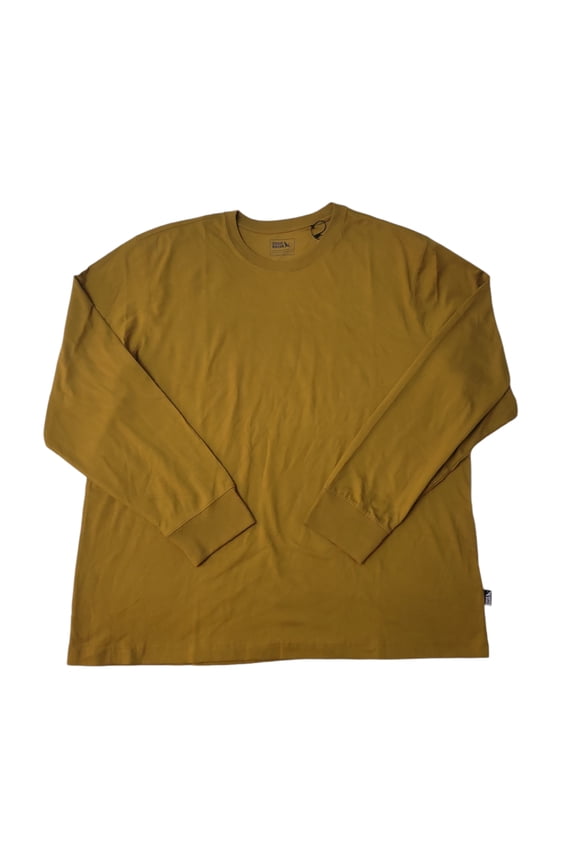 Men's Long Sleeve Crew Neck Cotton Classic Fit Brushed Jersey Tee (Tapenade, L)
