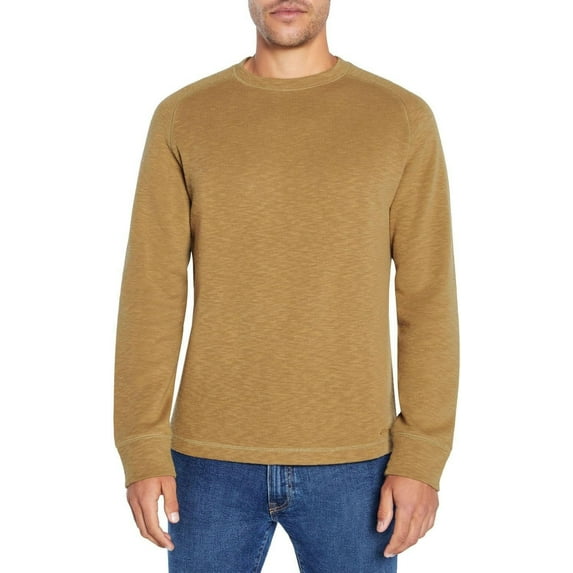 Eddie Bauer Men's Long Sleeve Crew Neck Double Knit Sweater (Forest Night, M)